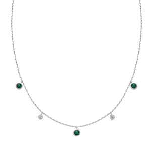 Silver Malachite Station Necklace N064-03H Ania Haie Jewellery