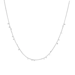 Silver Mini Disc Drop Stacking Necklace N063-02H Ania Haie Jewellery