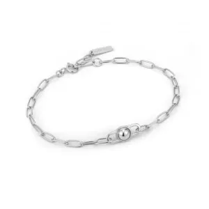 Silver Orb Link Chunky Chain Bracelet B045-02H Ania Haie Jewellery
