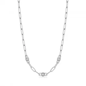 Silver Orb Link Chunky Chain Necklace N045-04H Ania Haie Jewellery