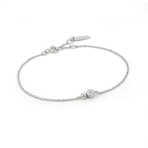 Silver Orb Sparkle Chain Bracelet B045-01H-CZ Ania Haie Jewellery