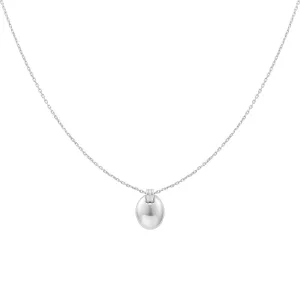 Silver Oval Charm Necklace N062-03H Ania Haie Jewellery