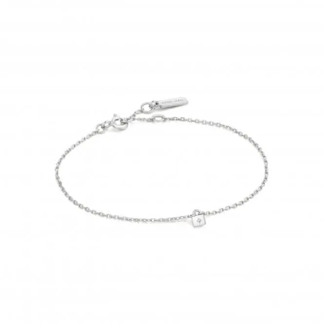 Silver Padlock Bracelet B032-02H Ania Haie Jewellery