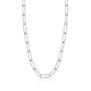 Silver Paperclip Chunky Chain Necklace N046-03H Ania Haie Jewellery