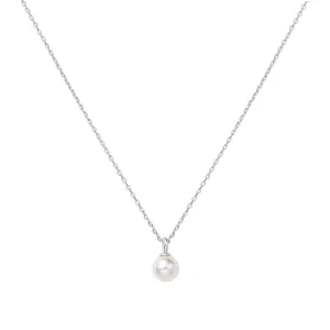 Silver Pearl Drop Pendant Necklace N065-01H Ania Haie Jewellery