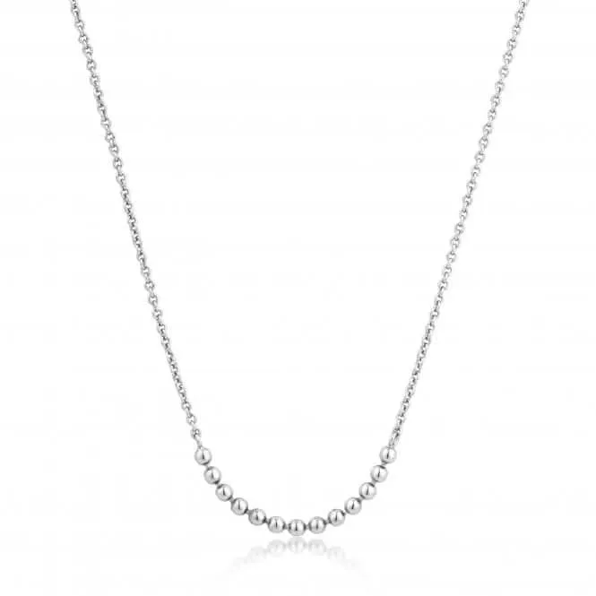 Silver Rhodium Plated Modern Multiple Balls Necklace N002-04H Ania Haie Jewellery