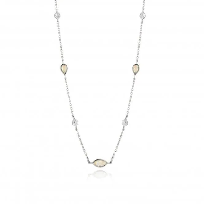 Silver Rhodium Plated Opal Colour Necklace N014-04H Ania Haie Jewellery