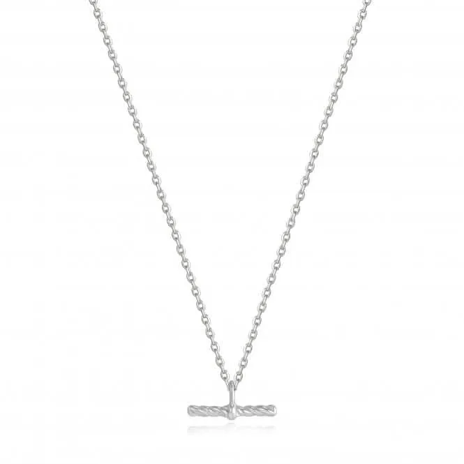 Silver Rope T-Bar Necklace N036-01H Ania Haie Jewellery
