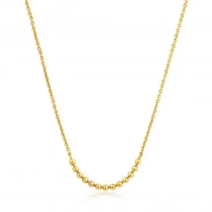 Silver Shiny Gold Plated Modern Multiple Balls Necklace N002-04G Ania Haie Jewellery