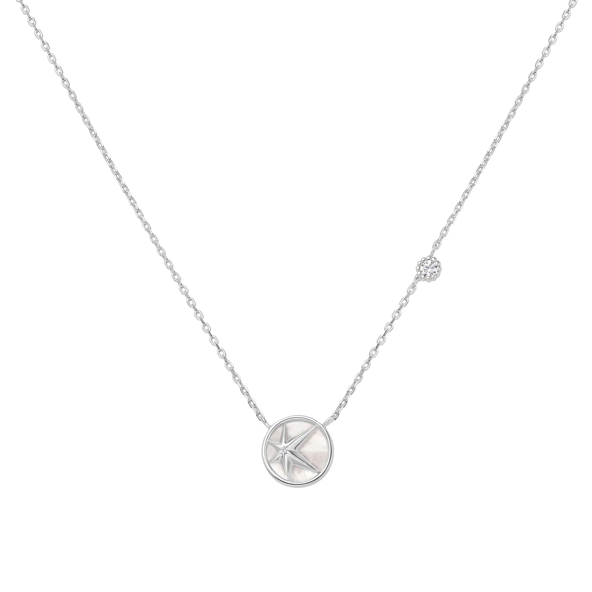 Silver Starry Mother of Pearl Necklace N065-05H Ania Haie Jewellery