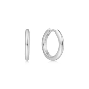 Silver Tube Small Huggie Hoop Earrings E062-01H Ania Haie Jewellery