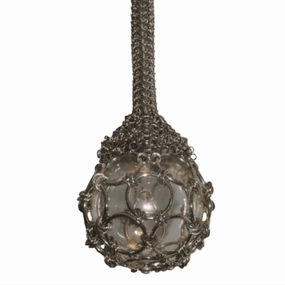 Single-Pendant Chainmail Droplet Chandelier rechargeable bedside light