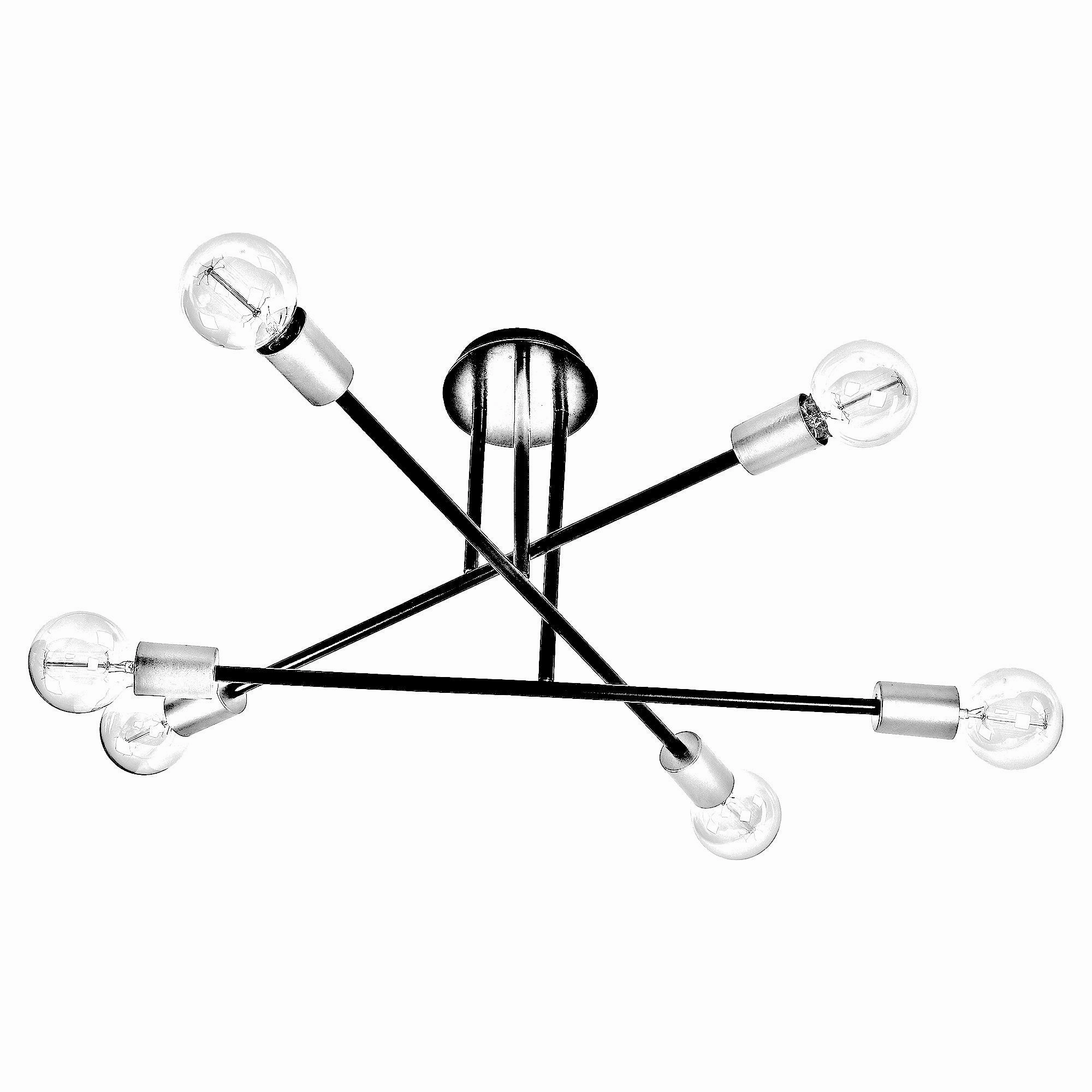 Six Head Sputnik Black Mordern Chandelier By SS Lightings