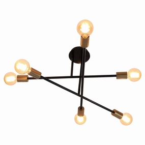 Six Head Sputnik Black Mordern Chandelier By SS Lightings contemporary ceiling fixture