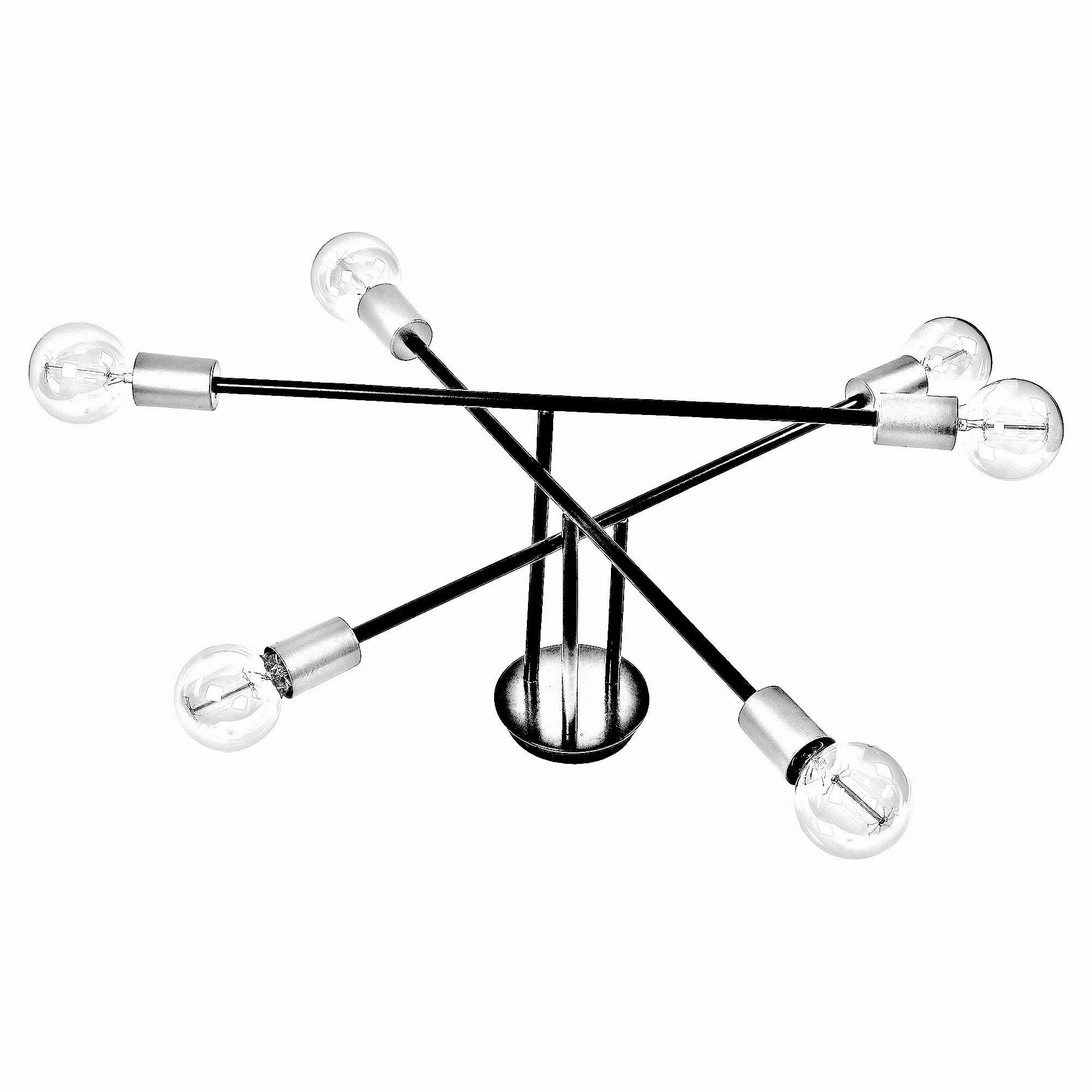 Six Head Sputnik Black Mordern Chandelier By SS Lightings