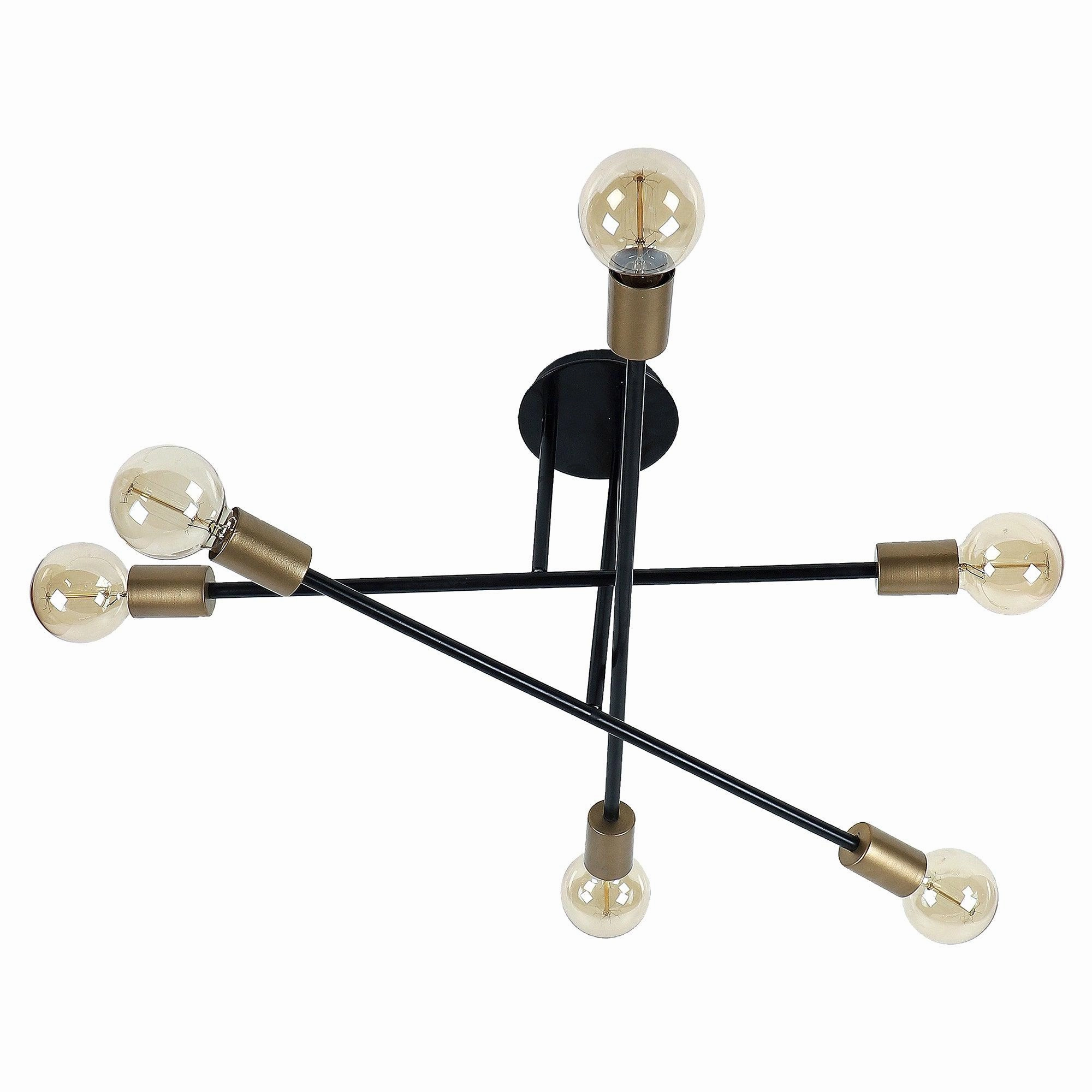 Six Head Sputnik Black Mordern Chandelier By SS Lightings