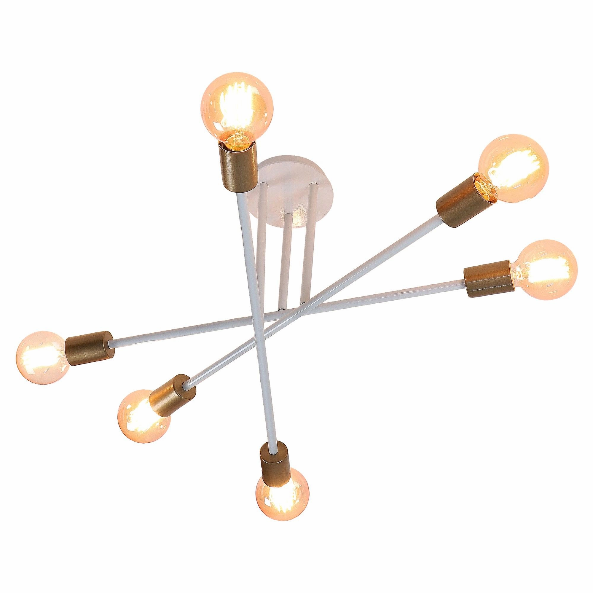 Six Head Sputnik White Mordern Chandelier By SS Lightings