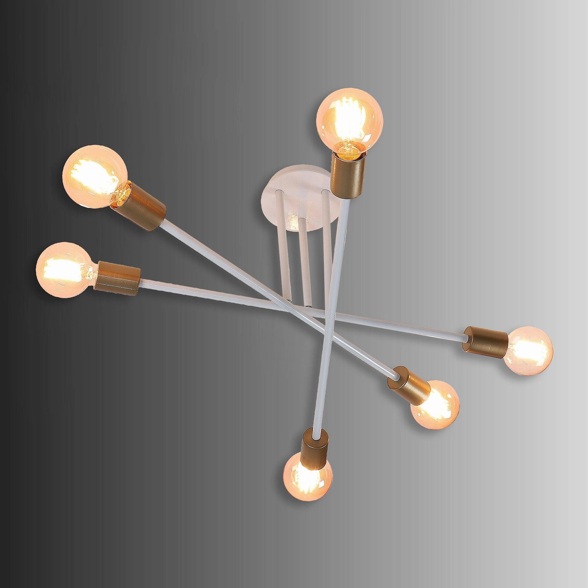 Six Head Sputnik White Mordern Chandelier By SS Lightings