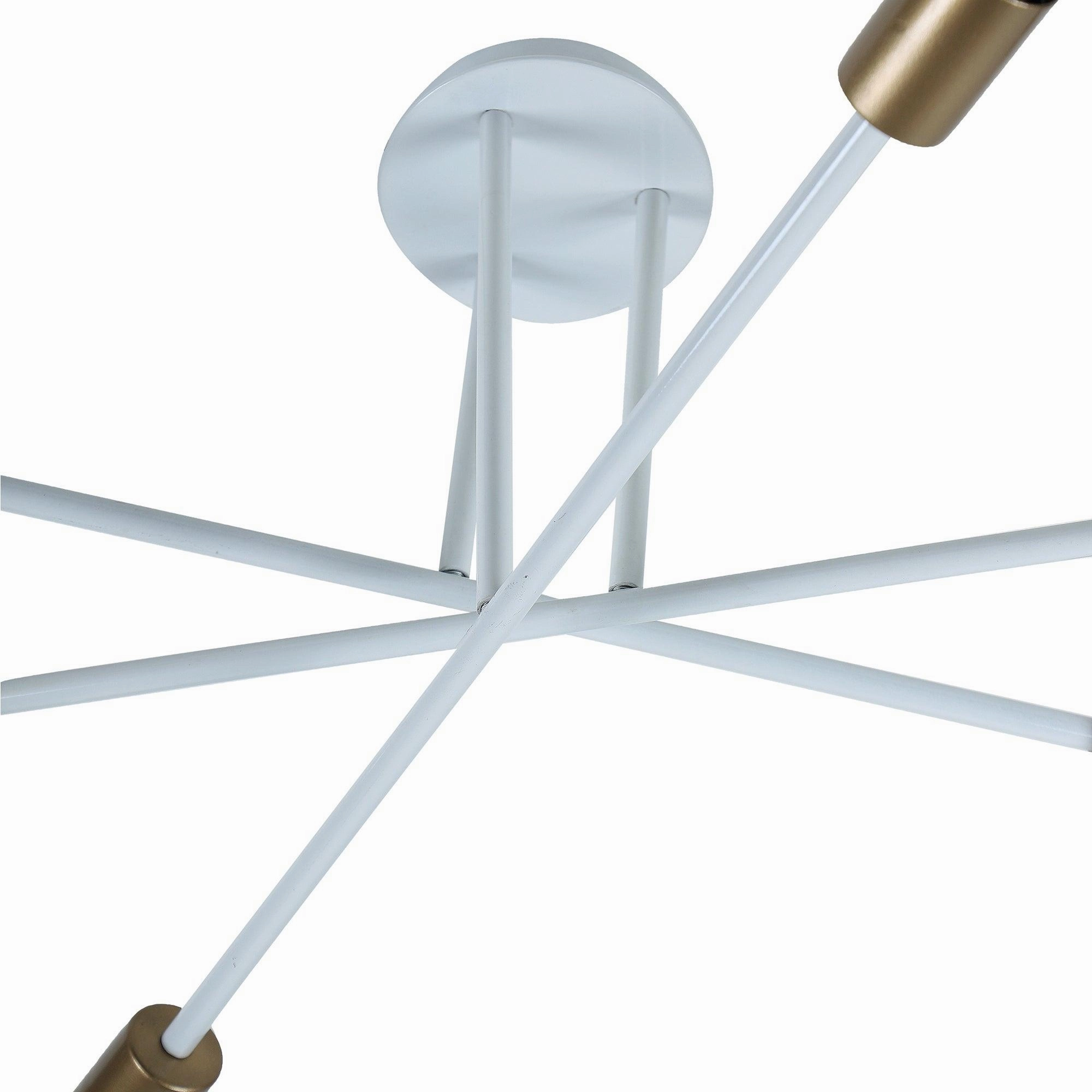 Six Head Sputnik White Mordern Chandelier By SS Lightings