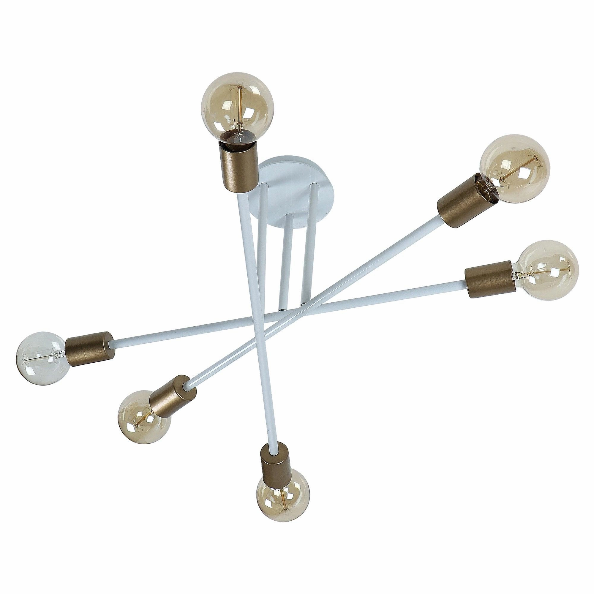 Six Head Sputnik White Mordern Chandelier By SS Lightings