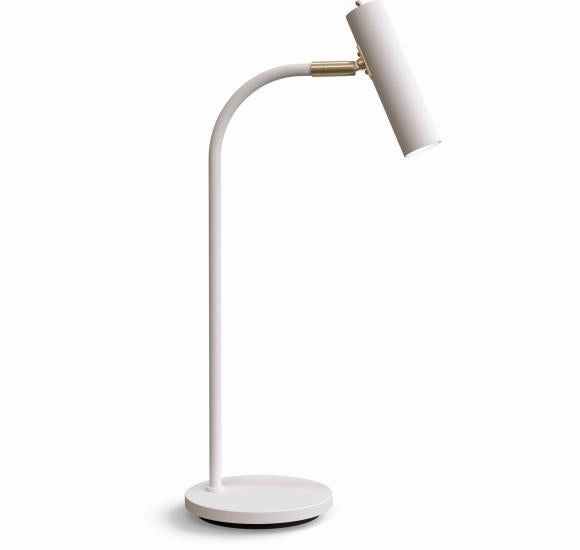 SLENDER BORDLAMPE HVIDT STRUKTUR OG MESSING - BELID ambient lighting fixture