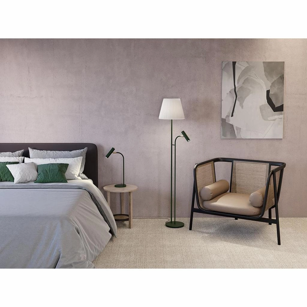 SLENDER BORDLAMPE SORT STRUKTUR OG MESSING - BELID