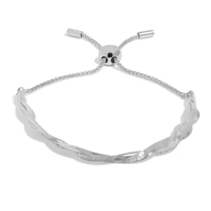 Snake Chain Bar Silver Plated Bracelet 7892 Joma Jewellery