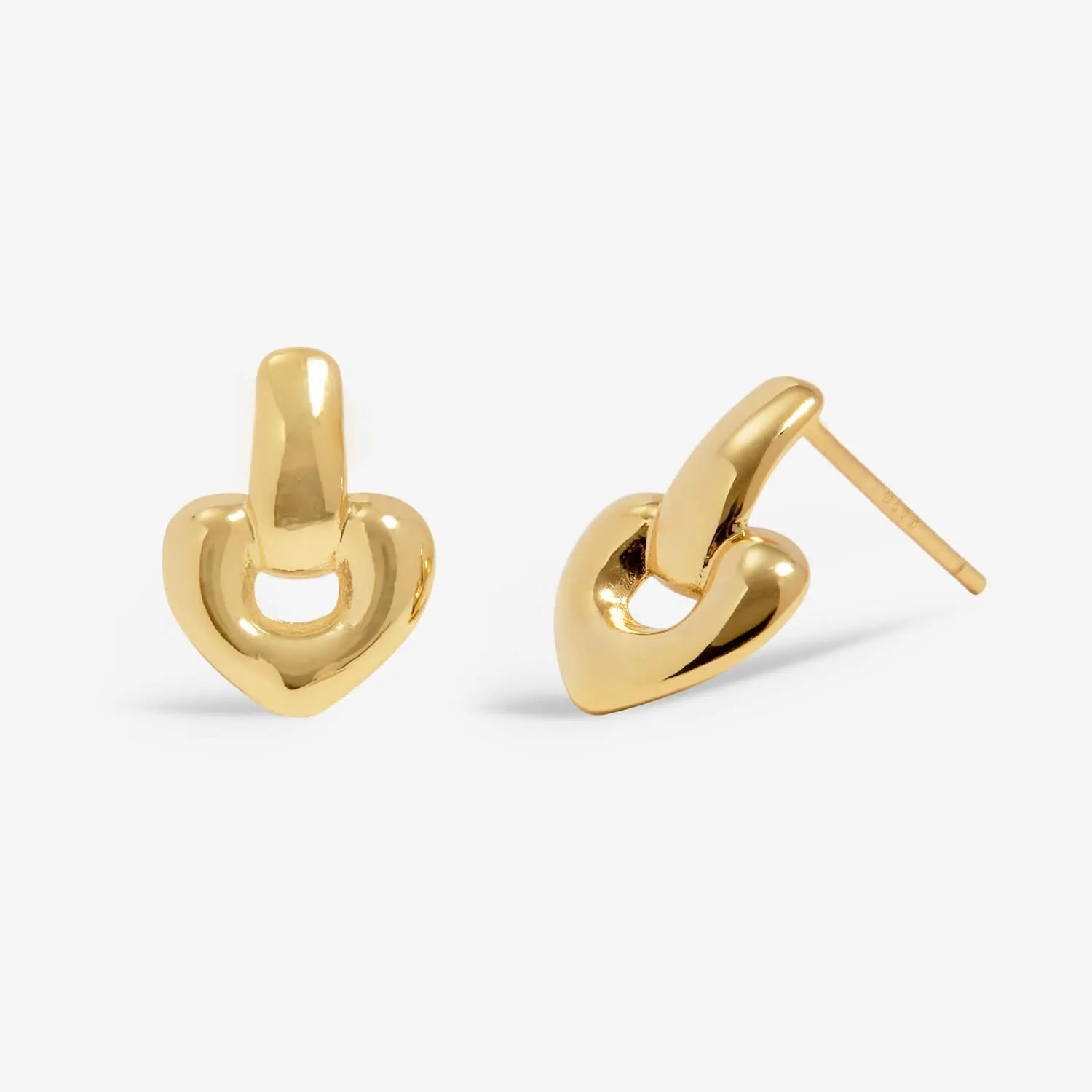 Soul Shine Drop Heart Gold Plated Earrings 7607 Joma Jewellery
