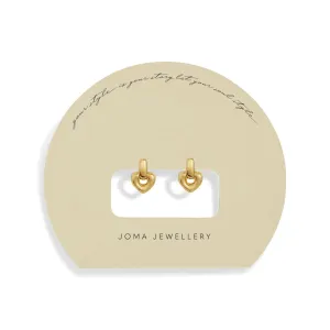 Soul Shine Drop Heart Gold Plated Earrings 7607 Joma Jewellery