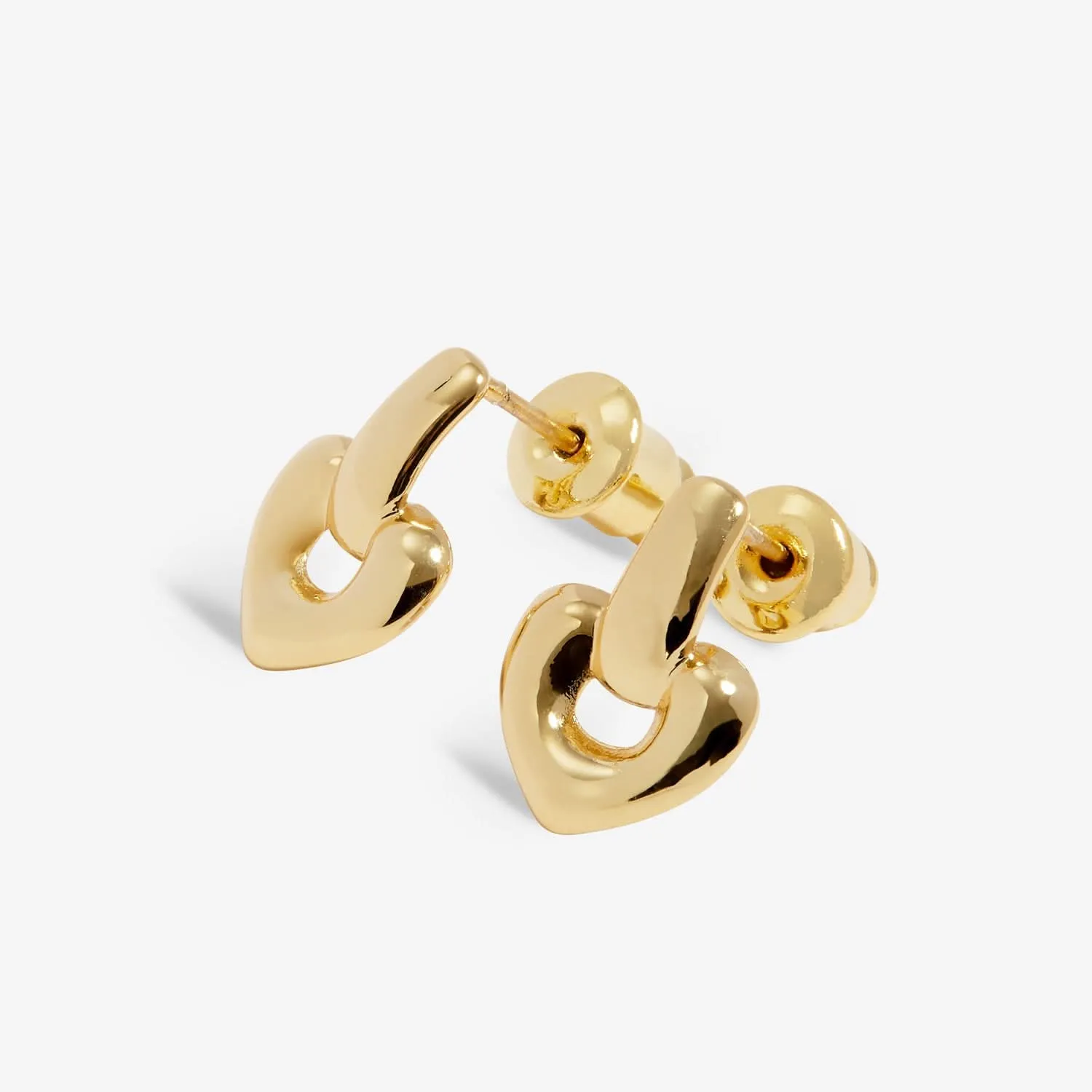 Soul Shine Drop Heart Gold Plated Earrings 7607 Joma Jewellery