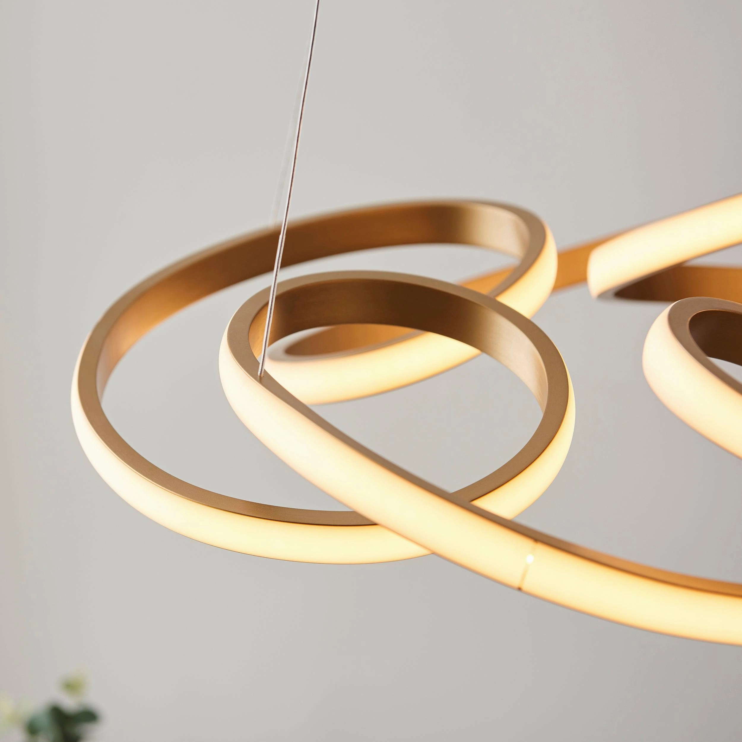 Spiral Gold Modern LED Ceiling Pendant Light