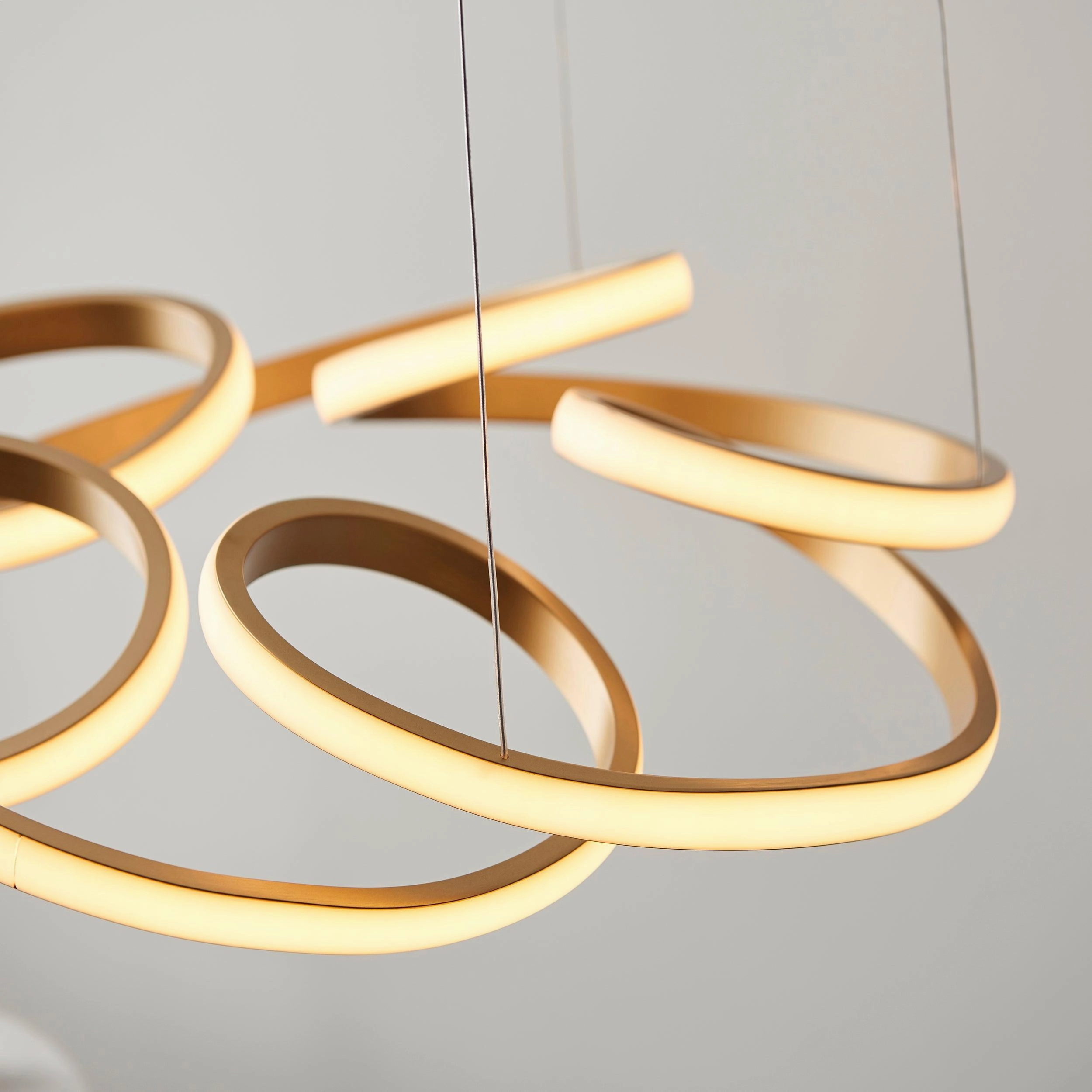Spiral Gold Modern LED Ceiling Pendant Light