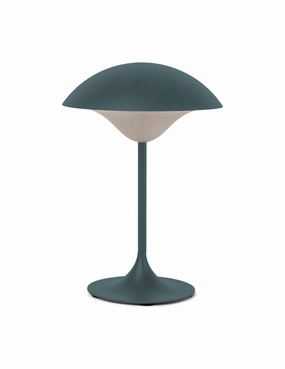 Spring Copenhagen Eclipse Table Lamp, Forest Green designer outdoor lamp