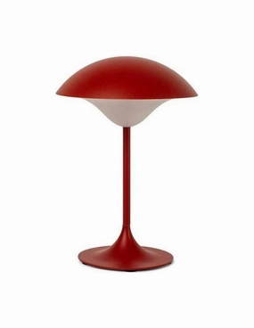 Spring Copenhagen Eclipse Table Lamp, Ruby Red designer outdoor lamp
