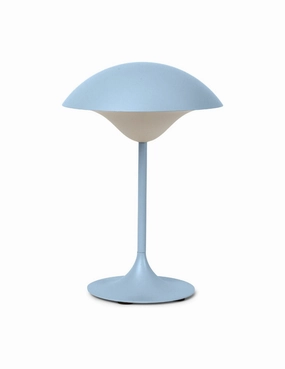 Spring Copenhagen Eclipse Table Lamp, Sky Blue designer outdoor lamp
