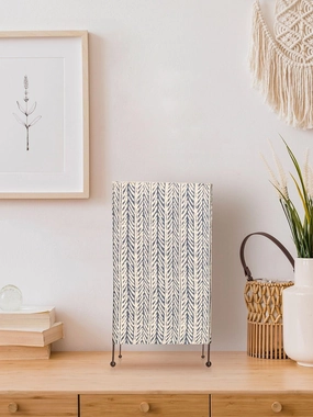 Square Four Leg Blue Dye Print Table Lamp Louis Poulsen chandelier