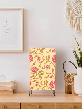 Square Four Leg Yellow Floral Table Lamp Louis Poulsen chandelier