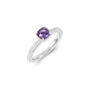 Stackable Expressions Jewelry Sterling Silver Stackable Expressions Amethyst Ring | QSK1099