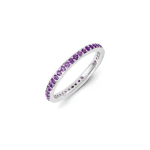 Stackable Expressions Jewelry Sterling Silver Stackable Expressions Amethyst Ring | QSK1164
