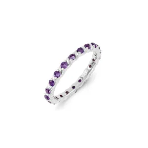 Stackable Expressions Jewelry Sterling Silver Stackable Expressions Amethyst Ring | QSK1204