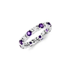 Stackable Expressions Jewelry Sterling Silver Stackable Expressions Amethyst Ring | QSK1224