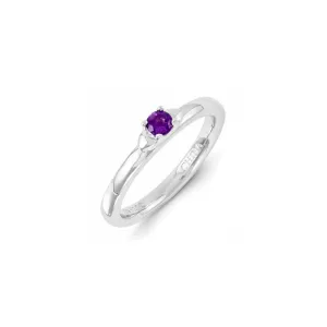 Stackable Expressions Jewelry Sterling Silver Stackable Expressions Amethyst Ring | QSK1300