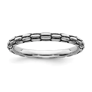 Stackable Expressions Jewelry Sterling Silver Stackable Expressions Antiqued Ring | QSK797