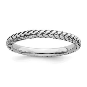 Stackable Expressions Jewelry Sterling Silver Stackable Expressions Antiqued Ring | QSK801