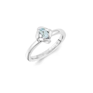 Stackable Expressions Jewelry Sterling Silver Stackable Expressions Aquamarine Ring | QSK1287