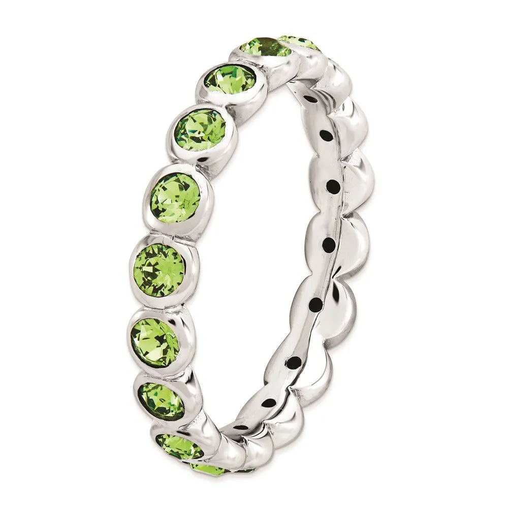 Stackable Expressions Jewelry Sterling Silver Stackable Expressions August Swarovski Ring | QSK980