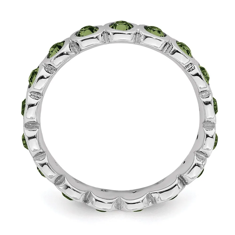 Stackable Expressions Jewelry Sterling Silver Stackable Expressions August Swarovski Ring | QSK980