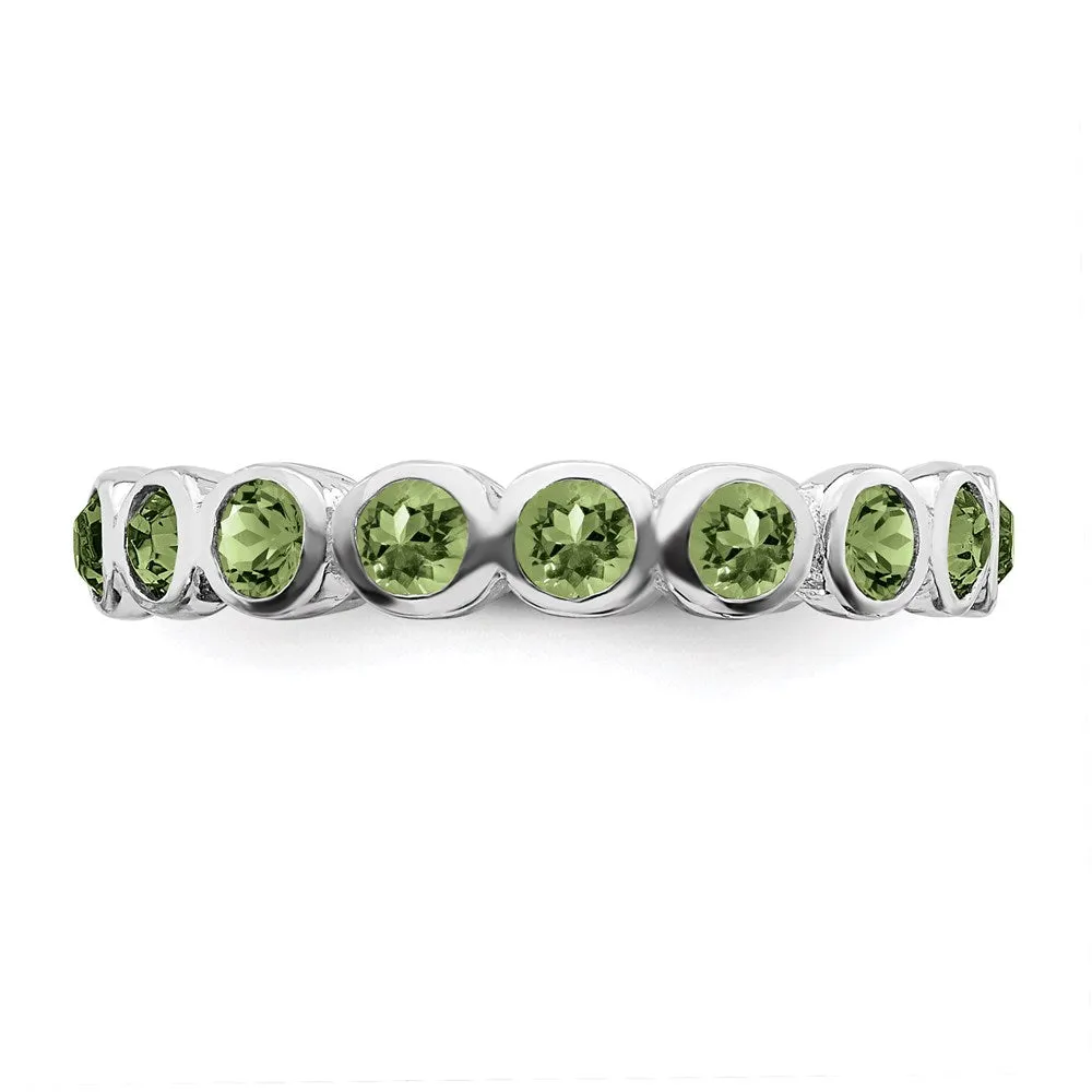 Stackable Expressions Jewelry Sterling Silver Stackable Expressions August Swarovski Ring | QSK980