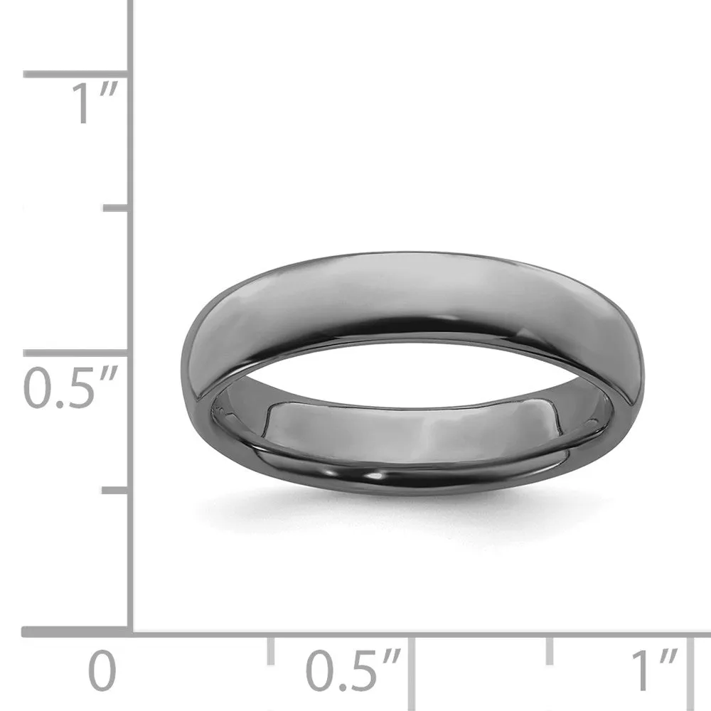 Stackable Expressions Jewelry Sterling Silver Stackable Expressions Black-plated Polished Ring | QSK293