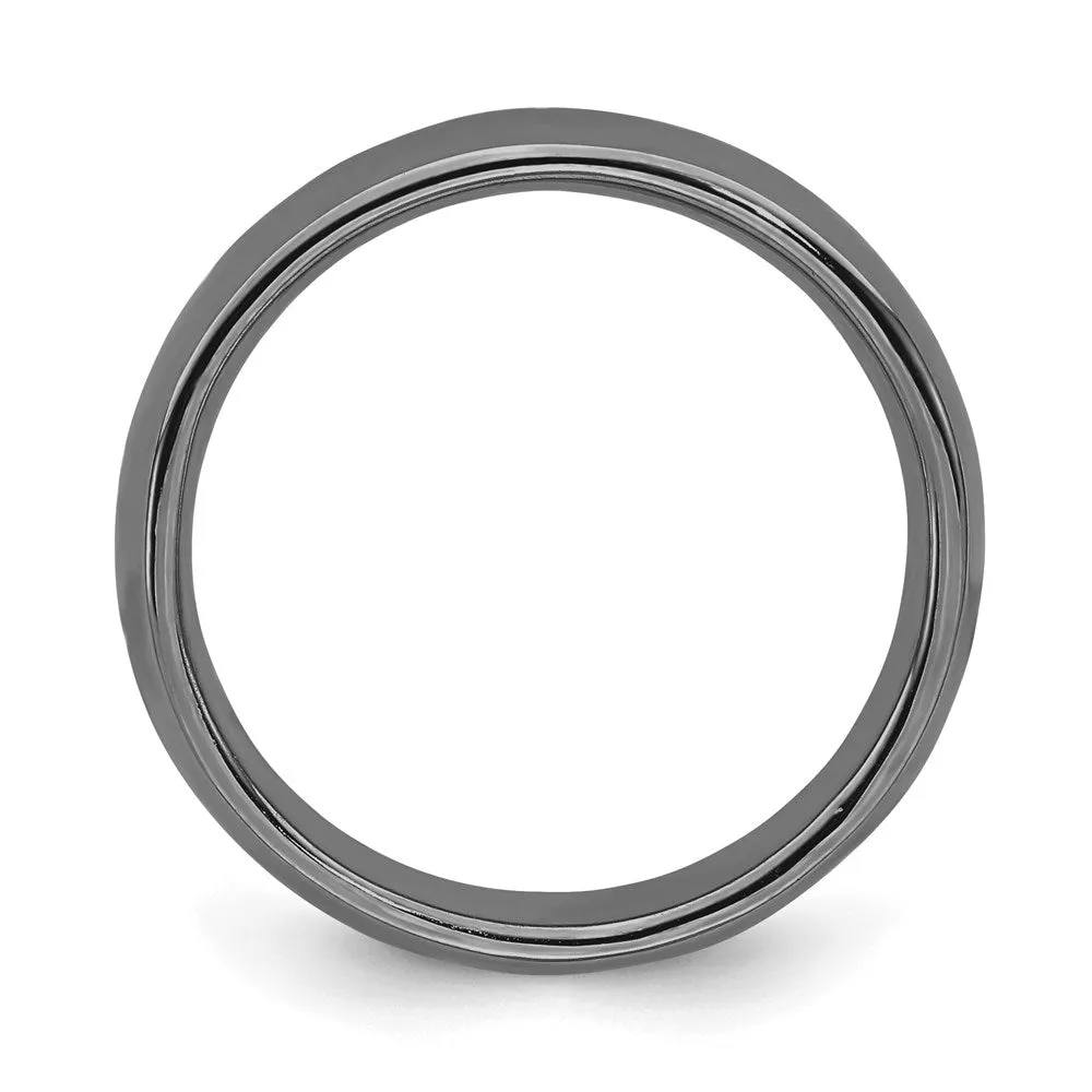 Stackable Expressions Jewelry Sterling Silver Stackable Expressions Black-plated Polished Ring | QSK293
